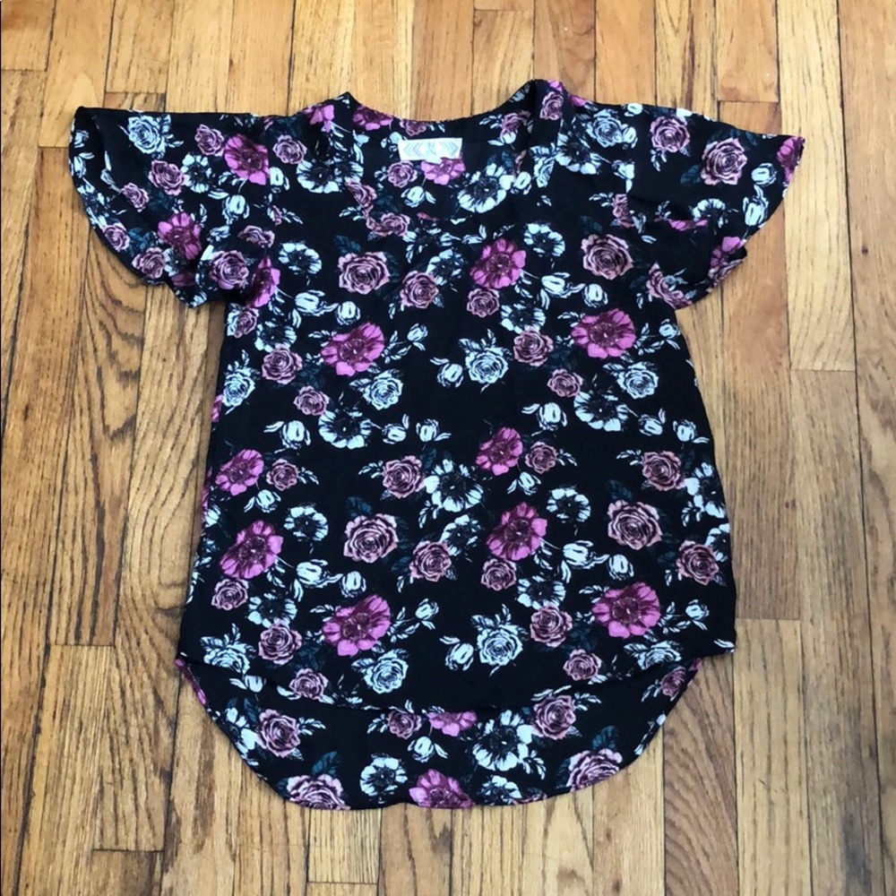 Pink Rose short sleeve floral shirt